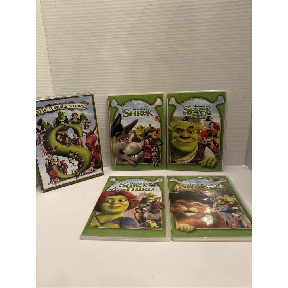 Shrek The Whole Story Quadrilogy DVD Box Set + Slipcover Dreamworks Animated